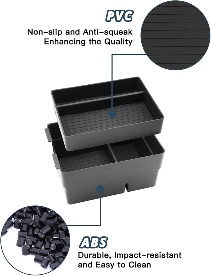 Ruiya for Leuxs TX350 Console Organizer,for Leuxs TX350 Accessories Double Layer Armrest & Dash Storage Tray Compatible with 2024 2025 2026 Leuxs TX All Trims(3Packs)