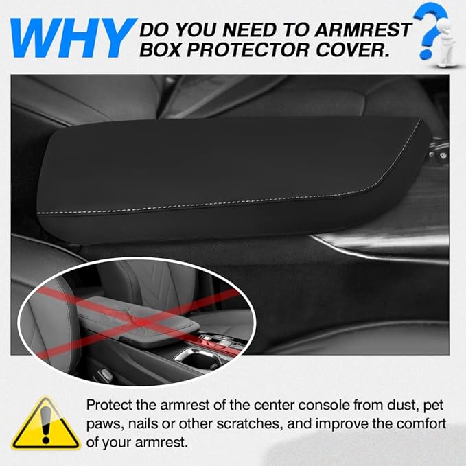 Autorder Center Console Cover for 2022 2023 2024 2025 Lexus NX NX 250/NX 350/NX 350h/NX 450h+ Accessories Armrest Cover Anti-Scratch Leather Middle Console Pad Armrest Protector