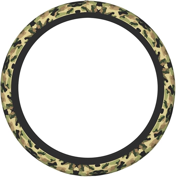 Camouflage Car Steering Wheel Cover, 15 Inch Steering Wheel Cover Stylish Decor for Most Cars