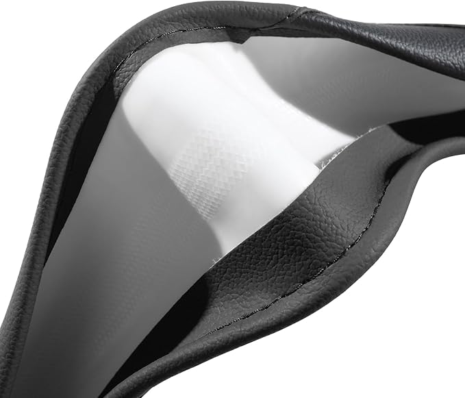 Car Steering Wheel Cover, Microfiber Leather Steering Wheel Cover Universal Fit 14.5-15 inch Anti-Slip Comfortable Breathable Car Wheel Protector for Men Women,Black