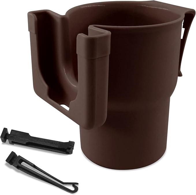 Car Cup Holder Expander, Cup Holder for Car, 2-in-1 Mobile Phone Drink Adapter, Auto Interior Accessories Multifunction Auto Seat Back and Armrest Box Storage Device for Most Vehicles (Brown)