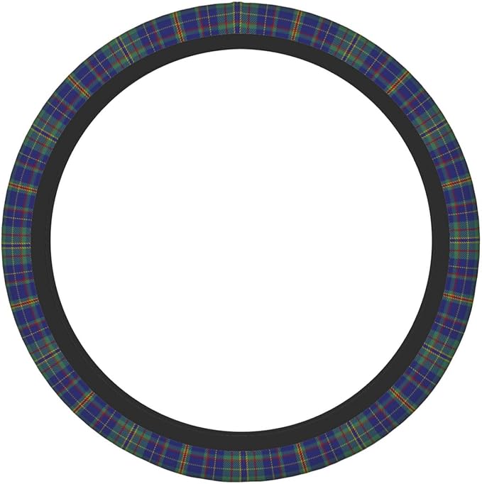 Thickened Elastic Steering Wheel Cover, Platt Tartan Ultra, Soft, Breathable, Fit for Cars, SUVs, Trucks, Stylish Comfortable Grip