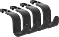 Car Seat Headrest Hook, Universal Car Storage Headrest Hanger Holder Hooks Organizer, Vehicle Strong and Durable Backseat Hanger Interior Accessories for Handbag Purse Coat 4 Pack Black