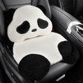 Car Seat Cushion,Lumbar Support Pillow for Car Seat,Cute Panda Cushion for Most Car, Truck, SUV, or Van Front （1 Seat Cushion,1 Pillow）