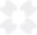 WORCAS 4Pcs Universal 3D Carbon Fiber Car Door Handle Paint Scratch Protector Sticker Auto Door Handle Cups Protective Pad(M)