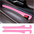 Junecarp Car Seat Gap Filler 2 Pack,Car Gap Filler Organizer to Impede Items from Dropping,Essential Interior Car Accessories Seat Gap Plug (Pink)