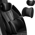 Headrest Lumbar Pillows Car Seat for Honda HRV CRV CRZ BRV 2001-2025, Ergonomic Neck Back Support Cushion, Comfortable Breathable Washable Cover, Memory Foam,Black