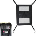 Car Mesh Organizer, Purse Holder for Car, Multifunctional Backseat Barrier Net, Universal Barrier of Backseat Pet Kids (Black)