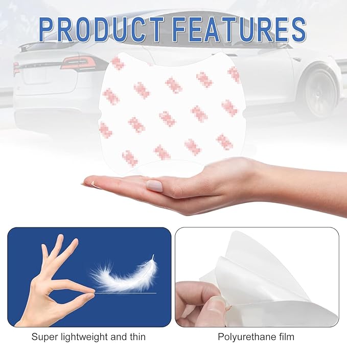 4PCS Transparent Car Door Handle Protector, Universal Waterproof Anti-Scratch Cover, Invisible Car Handle Protection Film, Car Door Guard for Most Vehicles