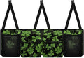 Green Leaves Car Backseat Trunk Organizer St. Patrick Day Large Capacity Hanging Car Storage Bag for SUV,Truck,Van Collapsible Cargo Bag