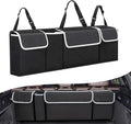 Car Trunk Organizer, Trunk Hanging Large Storage with Adjustable Straps, Waterproof Collapsible Cargo Storage Bag with 4 Pockets, Car Interior Accessories for SUV, Truck