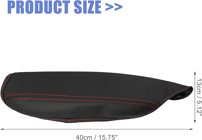 X AUTOHAUX Car Center Console Armrest Cover for Toyota CH-R 2017-2021 Faux Leather Interior Arm Rest Cover Elbow Cushion Pad Black