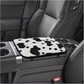 Furry Cow Print Armrest Cover for Car, Soft Plush Center Console Cushion Pad, Car Arm Rest Box Protector for Women Men, Universal Auto Decorative Accessories for Cars Trucks SUVs(Cow)