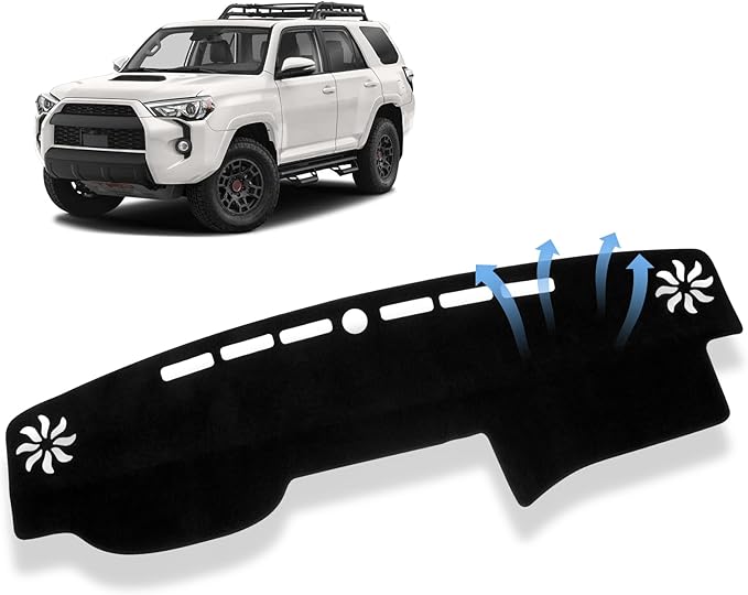 Dash Cover Compatible with Toyota 4Runner 2010-2024 Full Set, Dashboard Cover Mat and Center Console Cover Pad, Custom Fit Sunshield Protector Interior Car Accessories