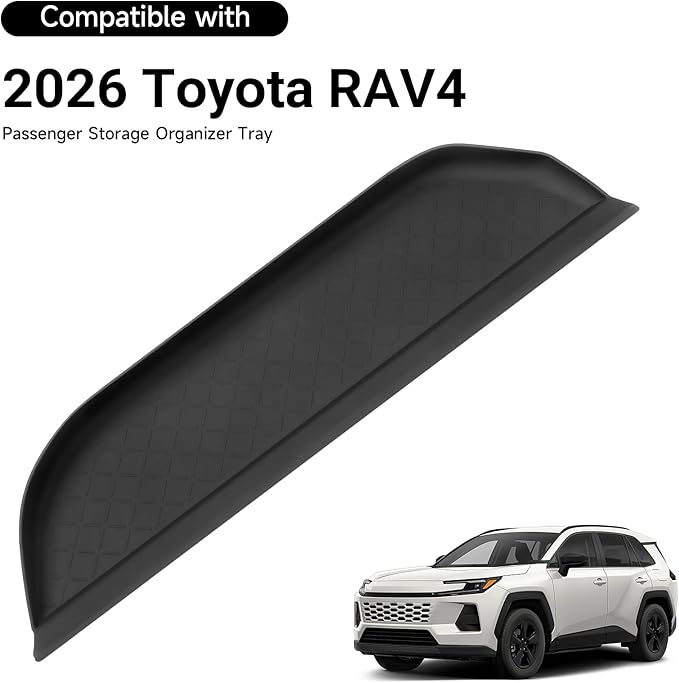 Passenger Storage Organizer Mat Compatible with Toyota RAV4 2026 Accessories Glove Box Storage Organizer Tray Insert Accessories (Passenger Storage Organizer Tray)