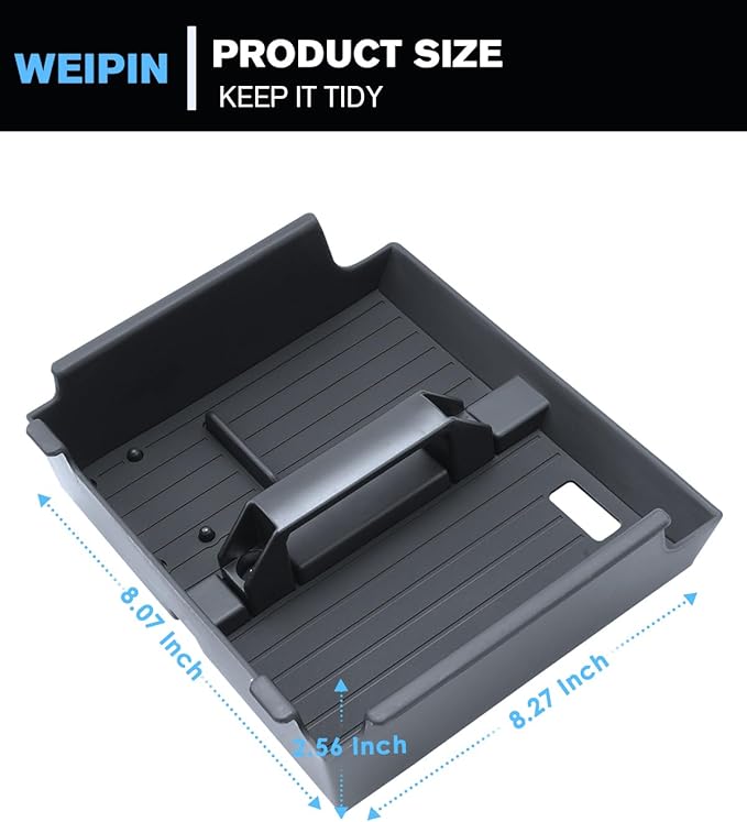 WEIPIN for Center Console Tray Compatible with 2025-2026 Toyota 4runner - 6th Gen 4Runner Armrest Storage Box Console Organizer ABS Materials