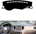 leather dashboard cover Compatible with KIA RIO，dash cover（black）