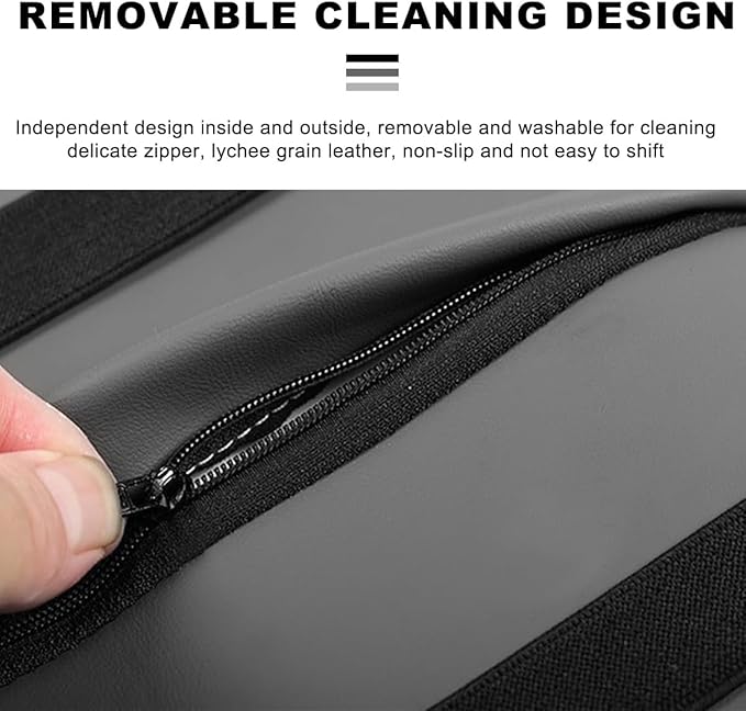 Car Center Console Cover, 12.6"×8.7" Waterproof Leather Auto Armrest Box Protector Elbow Pillow with Storage Pocket, Comfortable Memory Foam Arm Rest Box Cushion Pad, Car Accessories (Gray)