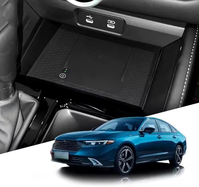 Compatible with Honda Accord 2023-2025 2026 Silicone Central Control Wireless Charging Protective Pad Anti-slip Waterproof Non-Slip Protective Dustproof Mat For 11th Gen Accord 2023 2024 2025 2026