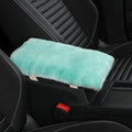 IRIWOOL Sheepskin Armrest Cover Auto Center Armrest Cover Car Soft Console Pad, Fluffy Wool Auto Center Console Cover for Most Car Arm Rest Decoration Protector 7 x 13 Inch (Shearling, Mint)