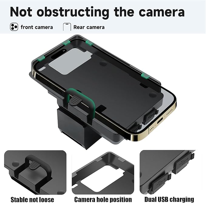 Motorcycle GPS Navigation Bracket with USB Charger Mobile Phone Holder Navigator for BMW R1200RT R1250RT 2014-2020 USB Charging Only
