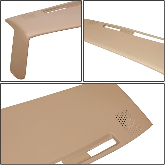 DNA MOTORING Dash Cover Overlay Compatible with 81-91 C/K/R/V Series/Jimmy, 87-91 Blazer, Neutral Dash Board Cover Cap, ZTL-Y-0286-BE