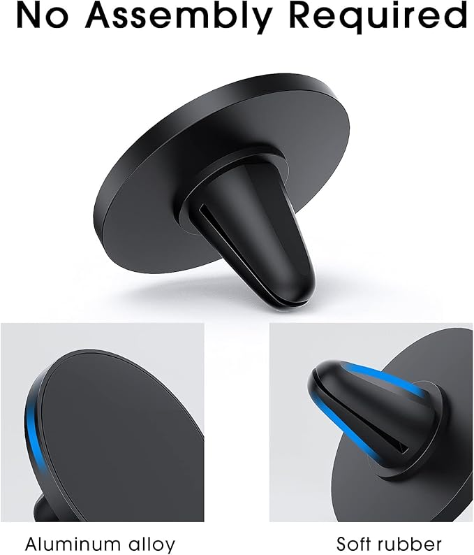 TechMatte MagGrip Car Vent Mount, Magnetic Air Vent Smartphone Holder for iPhone 17 16 15 14 13 12 Series
