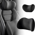 Car Headrest & Lumbar Support Cushion for Subaru Forester SK 5.Gen 2019-2022, Ergonomic Memory Foam Pillow Adjustable Strap Removable Cover Relieve Neck Back Pain Driving Seat,Black