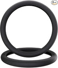 LRITER Car Steering Wheel Cover, Non-Slip Silicone Material, Multiple Color Choices, Universal Auto Parts Steering Wheel Cover, Suitable for Most Cars (Black2PCS)