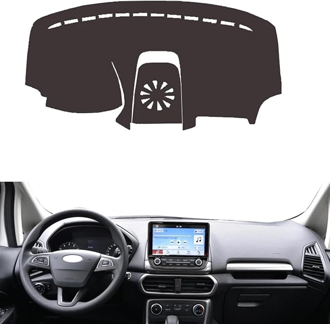 Fit for Ford EcoSport BK ST-Line 2018-2022,Dashboard Cover,Black Dash Board Cover,Non-Slip Interior Dash Covers,Car Accessories