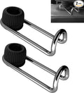 Cuymoap 2 PCS Car Headrest Hooks, 10 KG Load Bearing Anti-slip Hanging Hanger, Rotatable Hidden Storage Hook, Universal Multifunction Seat Back Organizer for 0.47" - 0.59" Tube Diameter (Black)