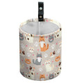 Cute Cats Car Trash Can Kitten Paws Waterproof Garbage Can Car-Seat Back Hanging Trash Bag Portable Camping Waste Bin Storage Bag Collapsible Rubbish Container for Car (5.9" W,7.2" H)