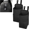 2-in-1 Large Cup Holder, 80 oz Multifunctional Car Seat Side Organizer, Hanging Water Bottle Holder Bag, Car Stuff Holder with Mesh Pocket for Phone & Drink, Suitable for Car SUV Truck (2 PCS)