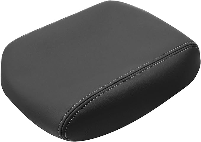 FZJDSD Black Leather Center Console Cover Armrest Cover Replacement Compatible with Honda Pilot 2009 2010 2011 2012 2013 2014 2015