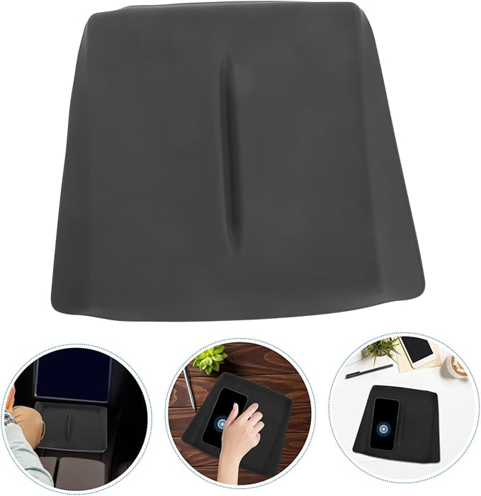 Car Interior -Skid Silicone Charging Pad for Fast Cordless Charging Mat Non- Soft Silicone for Center Console and Convenience