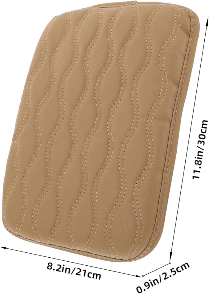 Car Center Console Armrest Cushion Pad Memory Foam Auto Armrest Cover for Fit Stylish Beige Protection Scratch and Damage Resistant