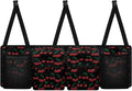 Cherry Car Trunk Organizer, Large Capacity Backseat Trunk Organizer with 4 Pocket, Backseat Hanging Car Storage Organizer Foldable Cargo Storage with Adjustable Straps Universal