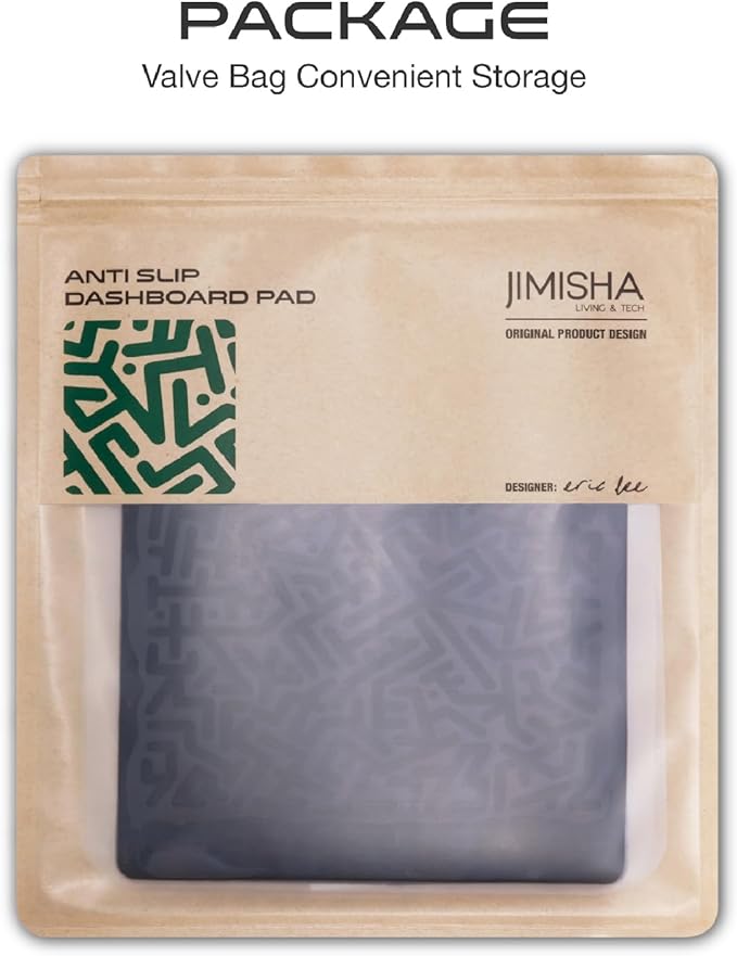 Car Dashboard Non Slip Mat, JIMISHA Anti Slip Pad, Anti Slide Sticky Dash Pad, Multifunctional Fixate Gripping Gel Pad for Radar Detector, Cell Phone, Keys, Glass, GPS, Coins 6.3x5.1 inch (2 Pack)