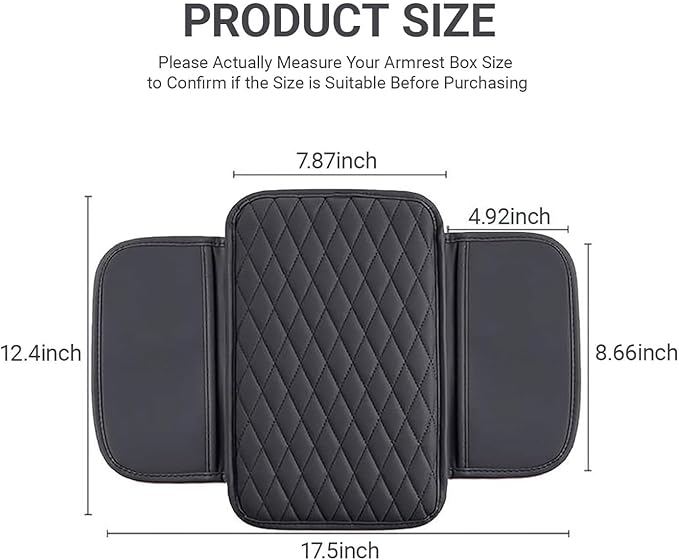 Car Armrest Storage Mat for Genesis G70 2017 2018 2019 2020 2021 2022 2023 2024 2025, Leather Car Center Console Cover pad Arm Rest Cushion Protector with Storage Bags Accessories,Beige