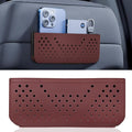 Car Seat Side Pocket Organizer, Multifunctional Mini Console Storage Bag for Phone, Keys, Sunglass, Wallet, PU Leather Tray Pouch Car Organizer Accessories for Seat, Door, Window, Console (Red)