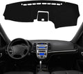 KEYOOG Dashboard Cover Dash Mat Fit for Hy-undai Santa Fe 2012-2007 (for Left Hand Drive),Car Dash Board Mat Anti-Glare Carpet,Non-Slip Pad Sunshield Protector (Black)