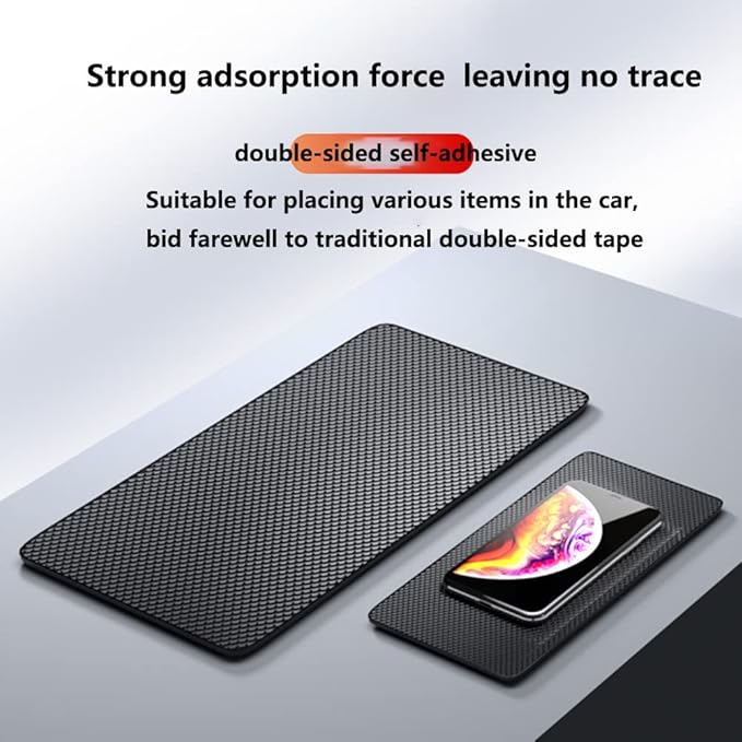 JINYUNDUOSP Extra Large & Thick Sticky Anti-Slip Pad for Car Dashboard, Universal Non-Slip Grip Cell Phones, Sunglasses, Keys, Decoration Gadgets Mat for Car/Home/Office (The Grid Model)