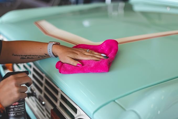 The Rag Company - Premium FTW Microfiber Cleaning Towels for Glass, Windows, Mirrors, Polished Surfaces - Streak-Free, Scratchless, 16" x16”, Pink, 3-Pack