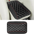 Car Center Console Cover, Comfortable PU Leather Vehicle Armrest Storage Box Cushion Pad, Anti-Scratch Automotive Interior Arm Rest Cover Protector, Universal for Truck SUV Sedan (Black)