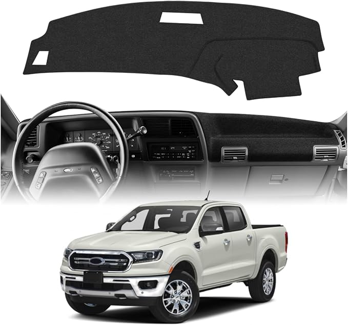 CARTIST Dash Cover Fit for Ford Ranger 1989-1994,1991-94 Ford Explorer,1991-94 Mazda Navajo,1989 1990 Ford Bronco II,1994 Mazda B2300 B3000 B4000,Non-Slip Carpet Sunshield Glare UV Rays Protector
