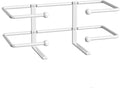 niffgaff Glove Box Dispenser Wall Mount: White Glove Holder Organizer for Disposable Glove Box & Tissue Box - Glove Organizer on Wall in Lab, Kitchen, Bathroom, Garage
