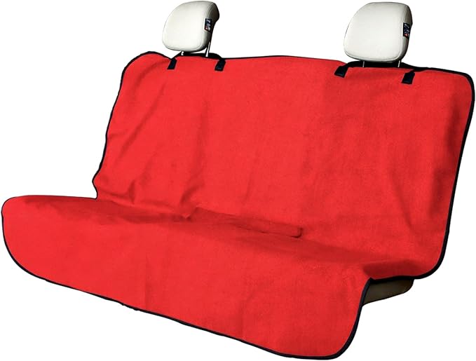 nbnhxnff Sweat Towel Car Seat Cover Protector Rear Seats for Gym Workout, Running, Swimming, Beach and Hiking, Waterproof Universal Seat Cover for Car, Trucks, Van & SUV (Red, 1pcs Rear Seat)