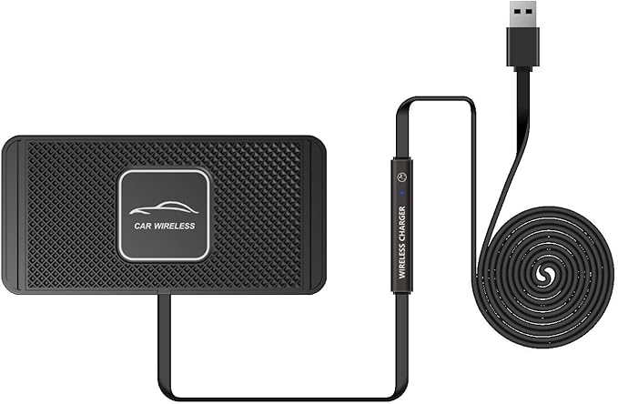 15W Non Slip Wireless Charging Mat, Wireless Charger, Wireless Car Charger Charging Pad, Fast Wireless Phone Charger or Smart Phones