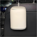 Car Trash Can Bin with Lid, Leakproof Cute Cartoon Style Hanging Car Flip Lid Trash Can, Detachable Garbage Bin Organizer Storage for Car Truck SUV Sedan, Car Accessories (White)