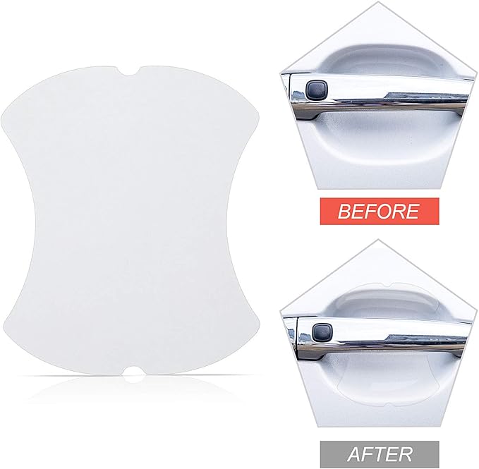 16 Pieces Car Door Handle Cup Protector Clear Car Door Handle Scratches Protective Films for Vehicles Transparent Paint Scratch Protection Protective Film